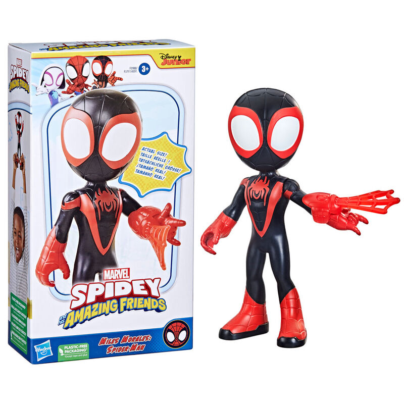 Imagen 1 - Figura Miles Morales Spidey Amazing Friends Marvel 22Cm