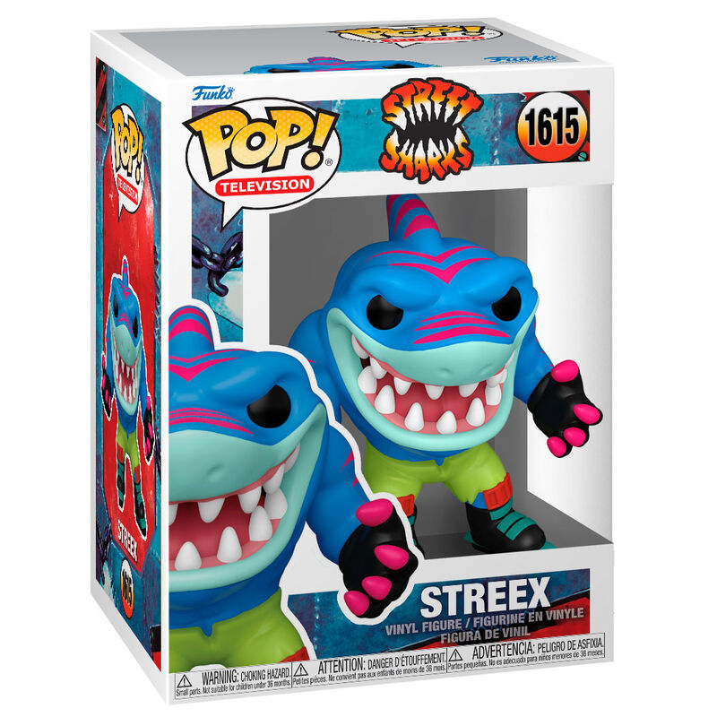Imagen de Figura Pop Street Sharks Streex parte de nuestra colección en Espadas y más, sitio oficial.