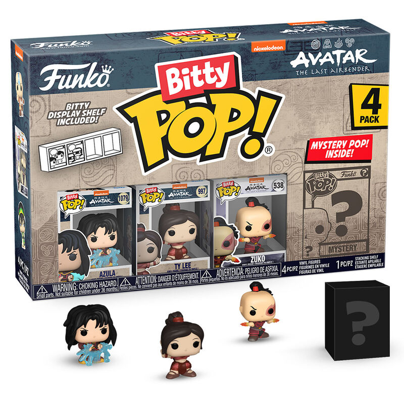 Imagen de Blister 4 Figuras Bitty Pop Avatar The Last Airbender Azula parte de nuestra colección en Espadas y más, sitio oficial.