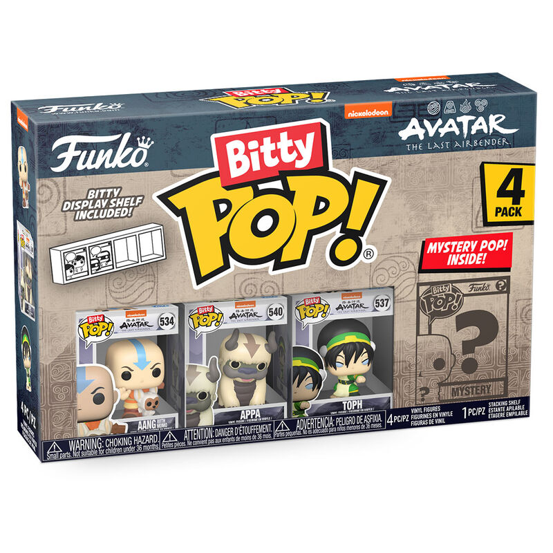 Imagen de Blister 4 Figuras Bitty Pop Avatar The Last Airbender Aang parte de nuestra colección en Espadas y más, sitio oficial.