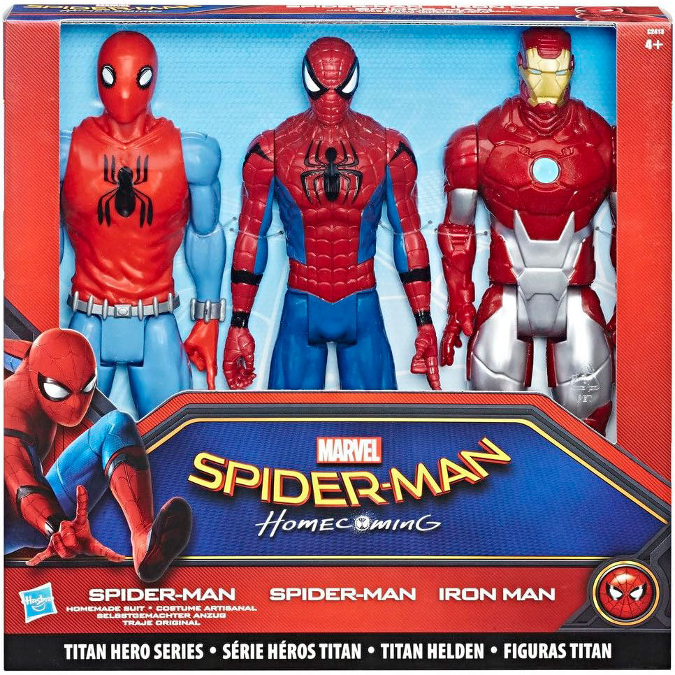 Imagen de Blister 3 Figuras Titan Hero Series Spiderman Marvel 30Cm parte de nuestra colección en Espadas y más, sitio oficial.