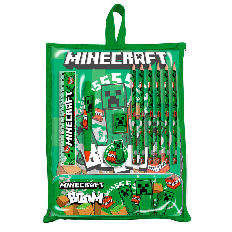 Imagen de Set Papeleria Minecraft parte de nuestra colección en Espadas y más, sitio oficial.