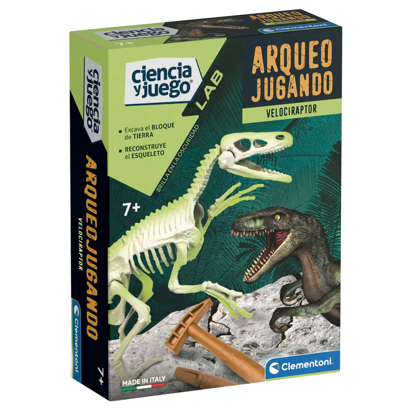 Imagen de Juego Arqueojugando Velociraptor Fosforescente parte de nuestra colección en Espadas y más, sitio oficial.
