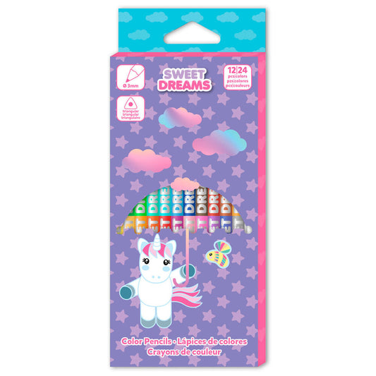 Imagen 2 - Set Lapices De Colores Sweet Dreams 12/24Pzs