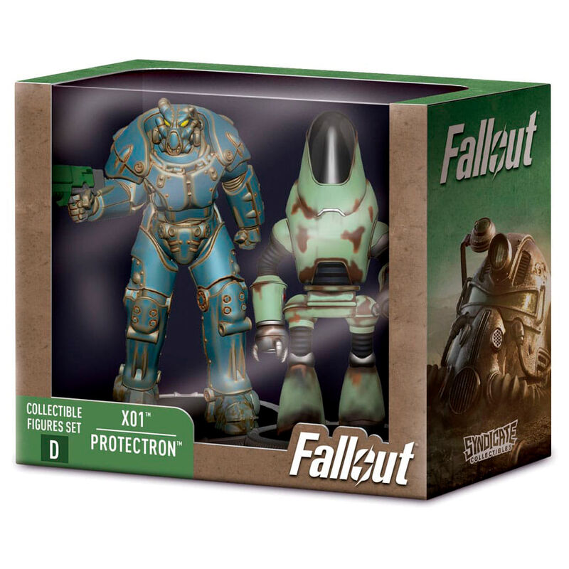 Imagen 1 - Set 2 Figuras X01 & Protectron Fallout 7Cm