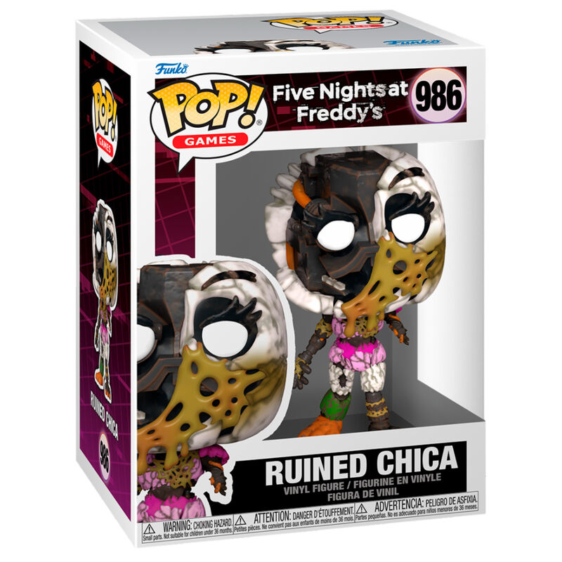 Imagen de Figura Pop Five Nights At Freddys Ruined Chica parte de nuestra colección en Espadas y más, sitio oficial.