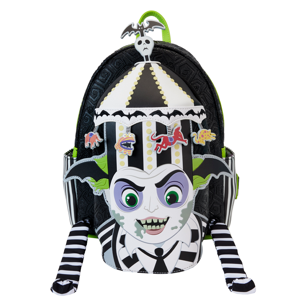 Imagen de Mochila Carousel Beetlejuice Loungefly 26Cm parte de nuestra colección en Espadas y más, sitio oficial.
