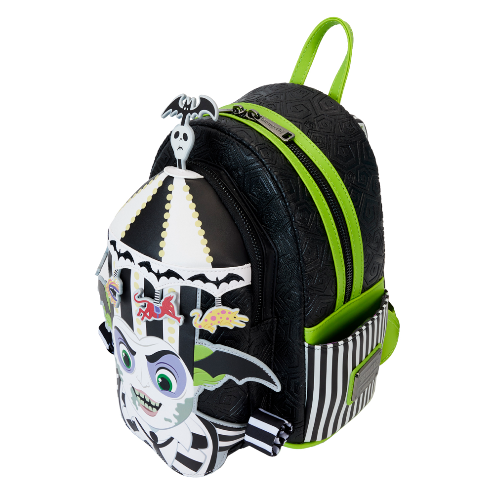Imagen de Mochila Carousel Beetlejuice Loungefly 26Cm parte de nuestra colección en Espadas y más, sitio oficial.
