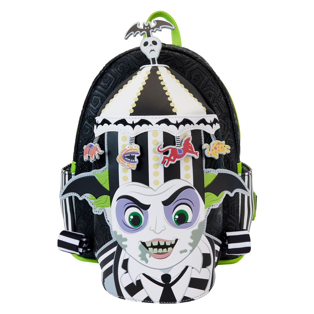 Imagen de Mochila Carousel Beetlejuice Loungefly 26Cm parte de nuestra colección en Espadas y más, sitio oficial.