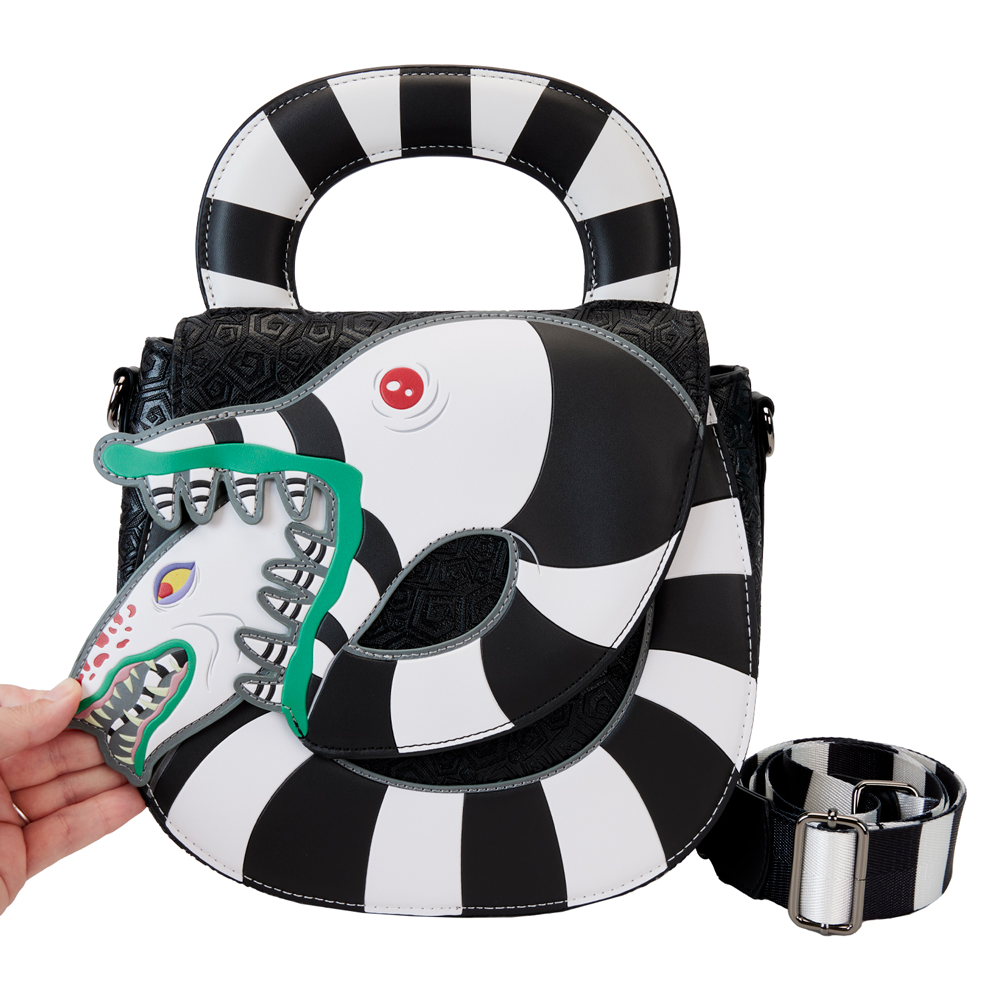 Imagen de Bolso Bandolera Sandworm Beetlejuice Loungefly parte de nuestra colección en Espadas y más, sitio oficial.