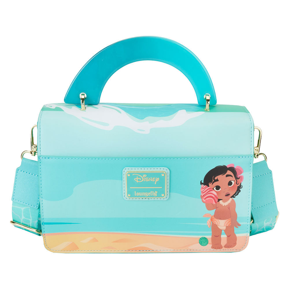 Imagen de Bolso Bandolera Ocean Waves Vaiana Moana Disney Loungefly parte de nuestra colección en Espadas y más, sitio oficial.