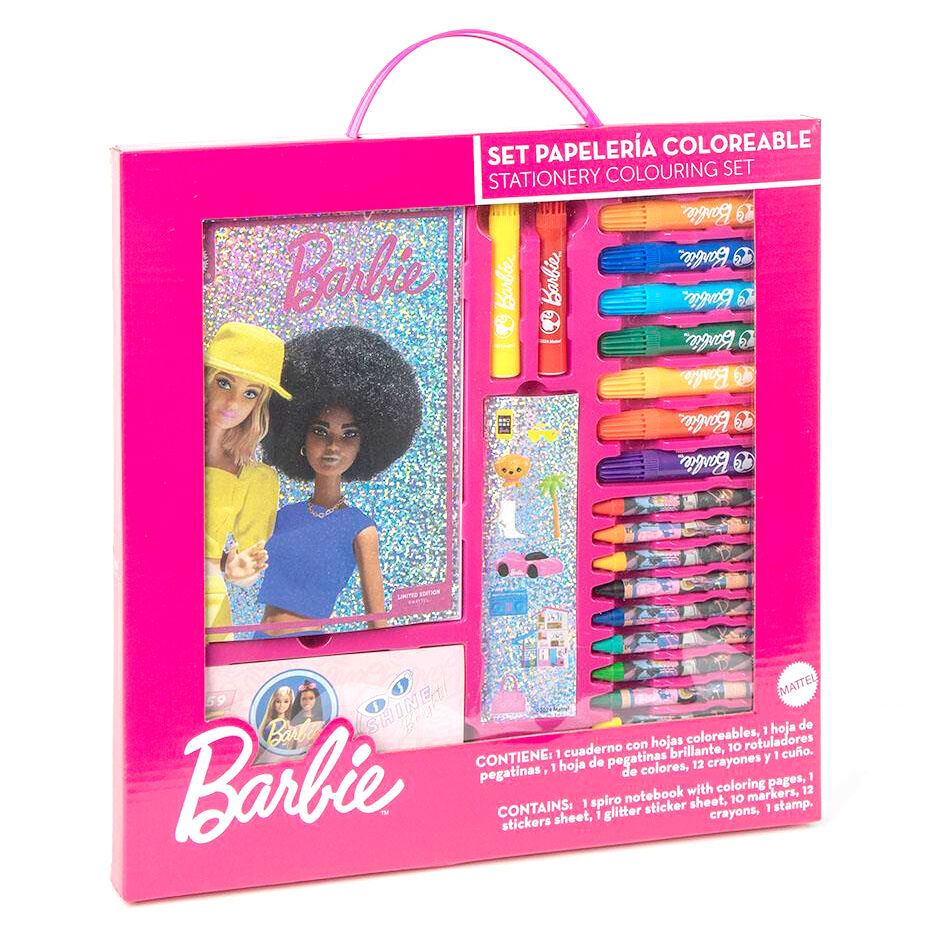 Imagen 1 - Set Papeleria Coloreable Barbie