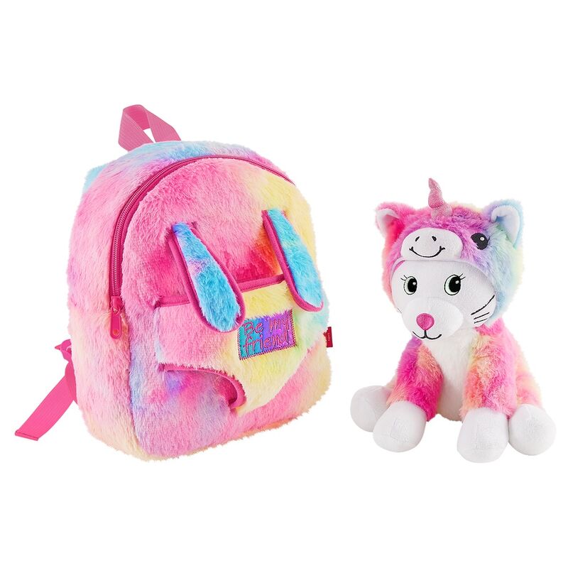 Imagen 3 - Mochila + Peluche Gato Emi 27Cm