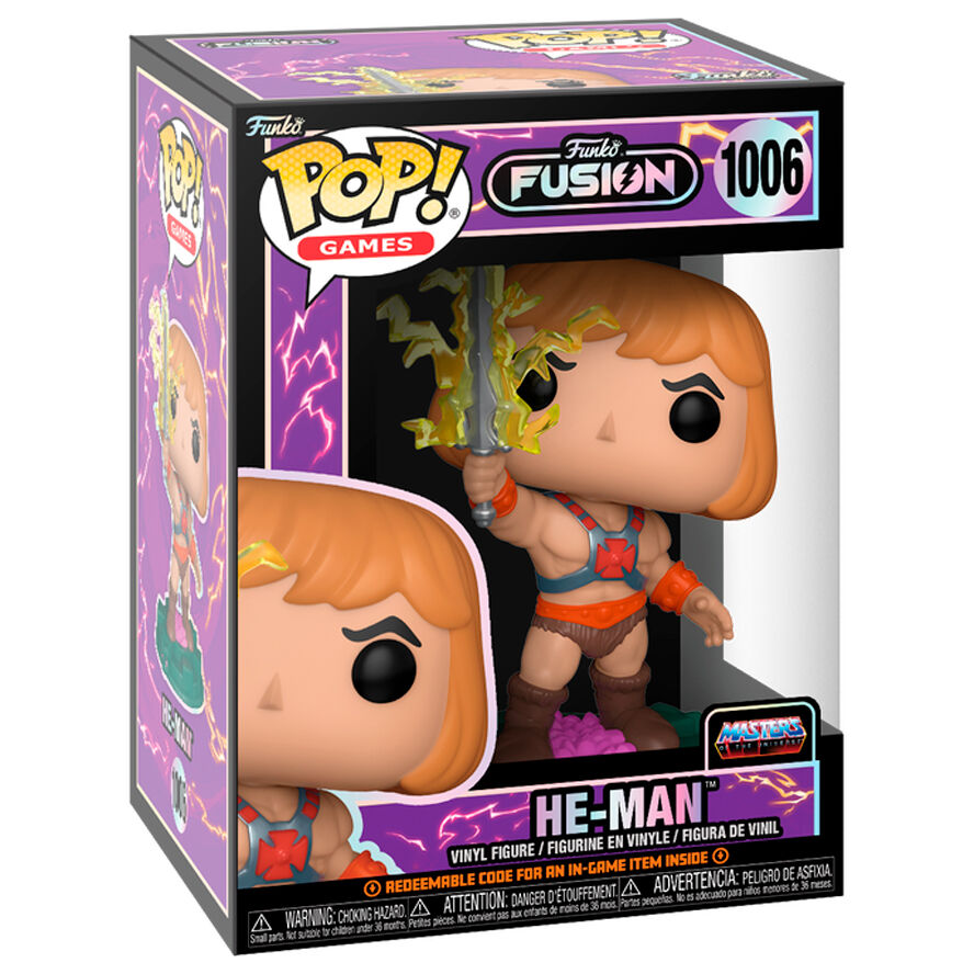 Imagen de Figura Pop Funko Fusion Masters Of The Universe He-man parte de nuestra colección en Espadas y más, sitio oficial.