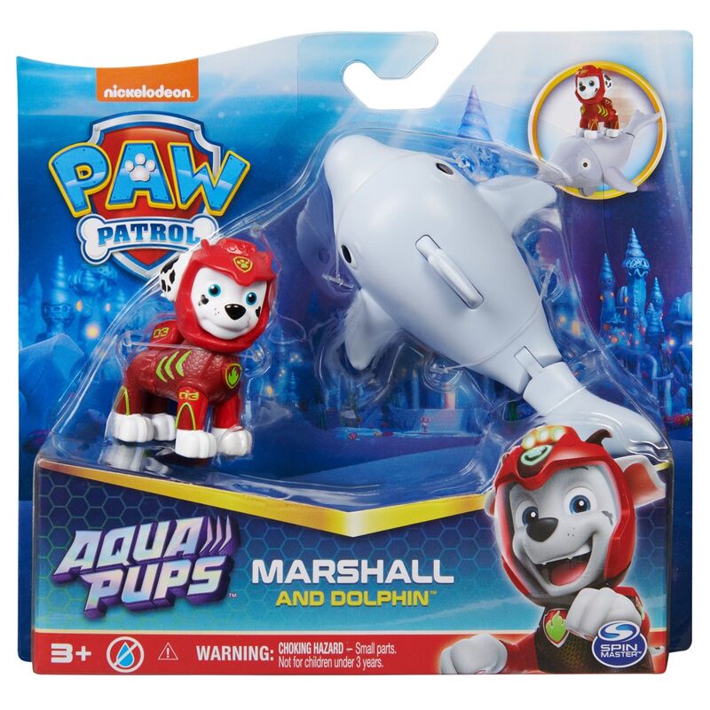 Imagen 1 - Blister 2 Figuras Marshall Aqua Pups Patrulla Canina Paw Patrol