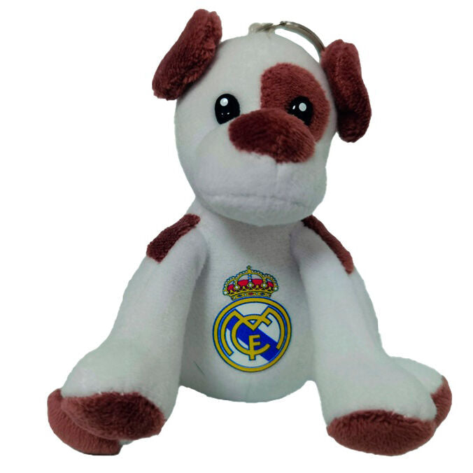 Imagen de Llavero Peluche Perro Real Madrid parte de nuestra colección en Espadas y más, sitio oficial.