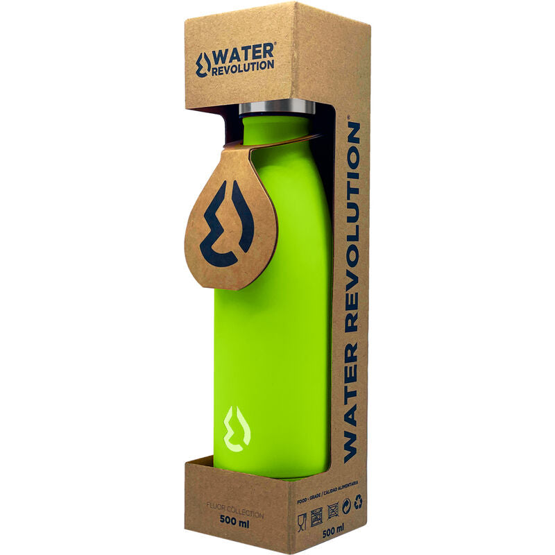 Imagen de Botella Verde Fluor Water Revolution 500Ml parte de nuestra colección en Espadas y más, sitio oficial.