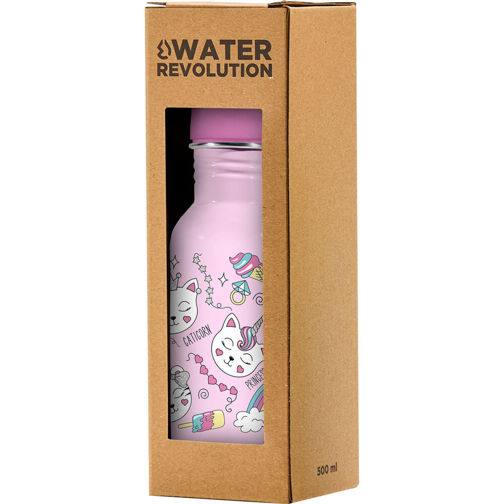 Imagen 2 - Cantimplora Acero Inoxidable Gatos Water Revolution 500Ml