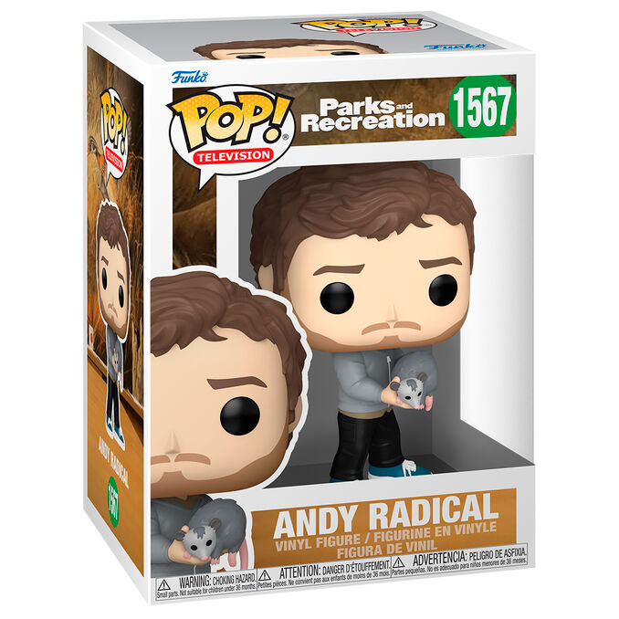 Imagen de Figura Pop Parks And Recreation Andy Radical parte de nuestra colección en Espadas y más, sitio oficial.