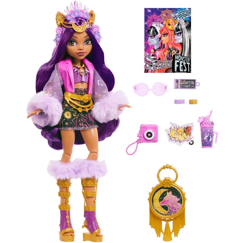 Imagen de Muñeca Clawdeen Wolf Fiesta Monstruosa Monster High parte de nuestra colección en Espadas y más, sitio oficial.