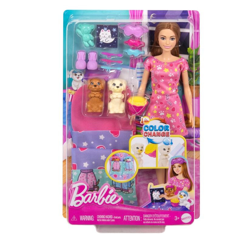 Imagen 1 - Muñeca Fiesta De Pijamas De Cachorros Barbie