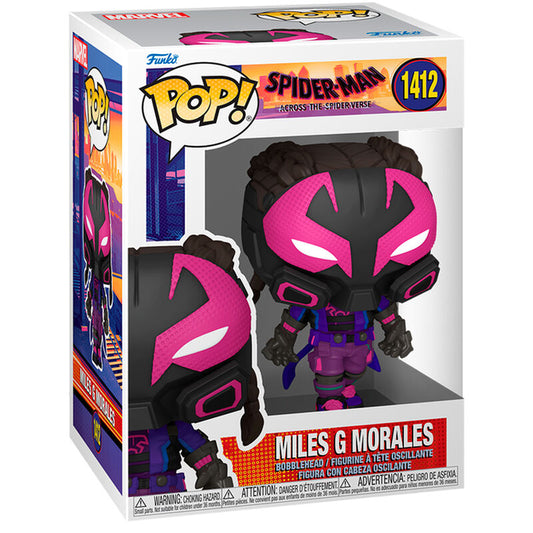Imagen de Figura Pop Marvel Spiderman Across The Spider-Verse Miles G Morales parte de nuestra colección en Espadas y más, sitio oficial.