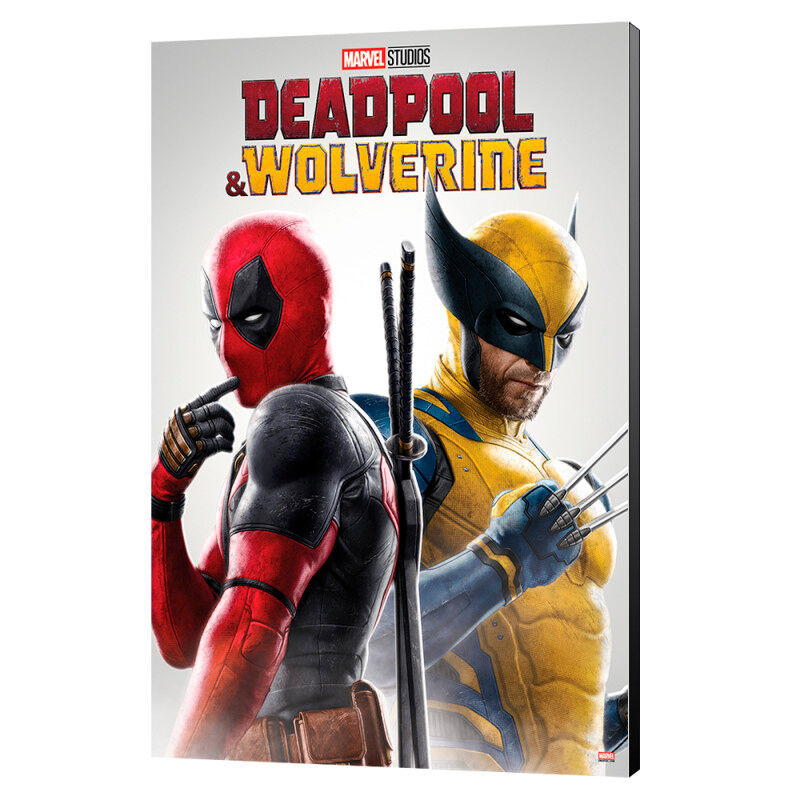 Imagen 1 - Cuadro Madera Wolverine & Deadpool Marvel