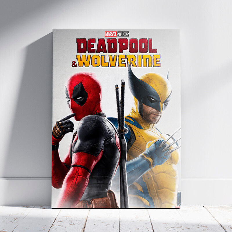 Imagen 2 - Cuadro Madera Wolverine & Deadpool Marvel