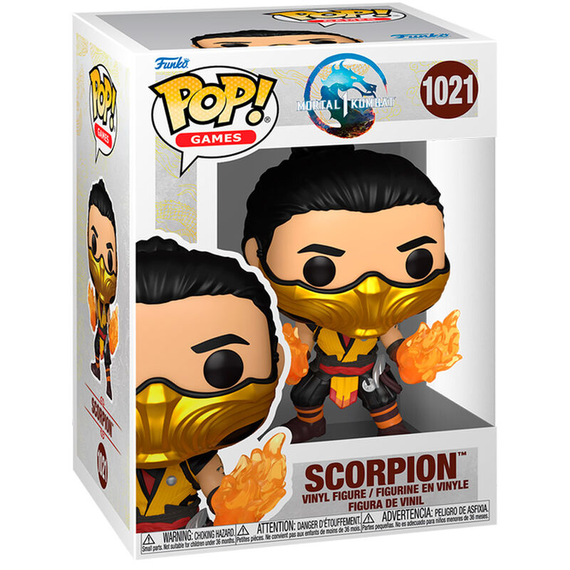 Imagen de Figura Pop Mortal Kombat Scorpion parte de nuestra colección en Espadas y más, sitio oficial.