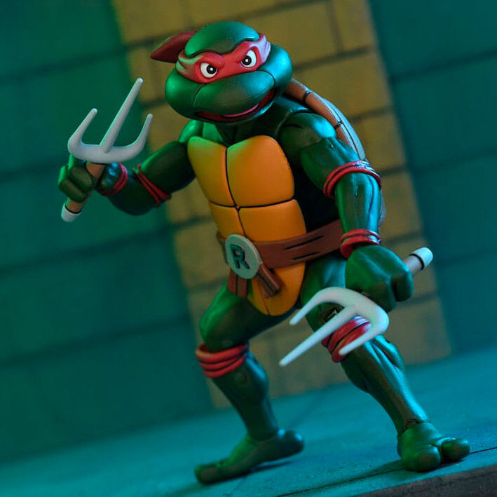 Imagen 5 - Figura Ultimate Raphael Vhs Cartoon Tortugas Ninja 18Cm