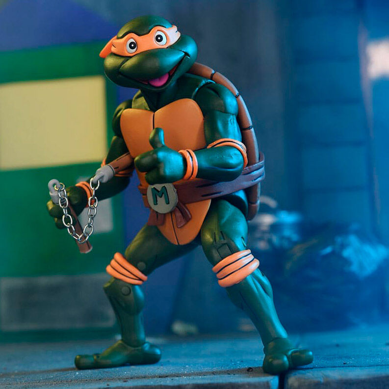 Imagen 5 - Figura Ultimate Michelangelo Vhs Cartoon Tortugas Ninja 18Cm