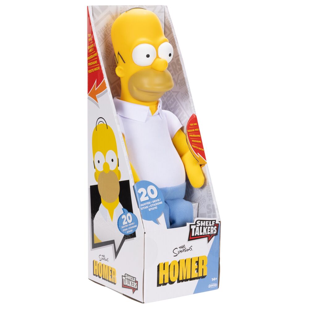 Imagen 4 - Peluche Parlante Homer Shelf Los Simpsons Ingles 33Cm