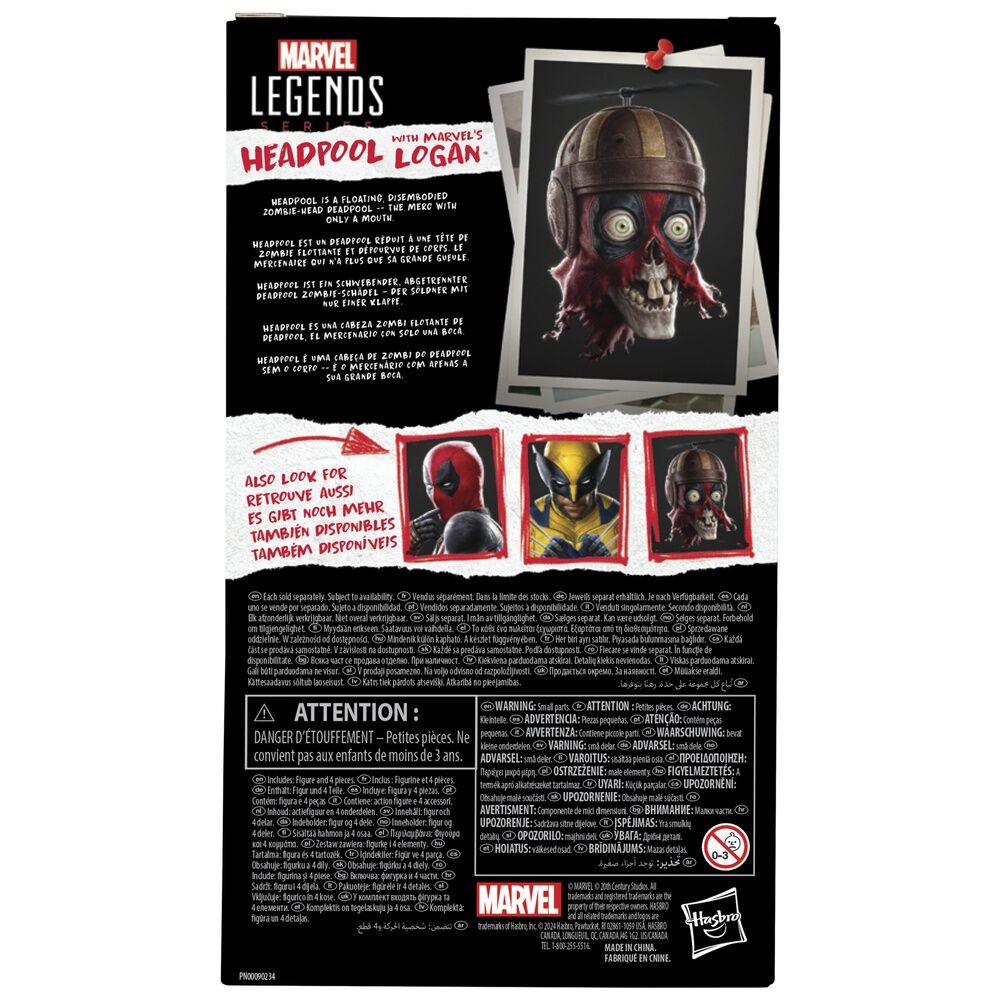 Imagen de Figura Headpool With Marvels Logan - Deadpool & Wolverine Marvel Legends Series 15Cm parte de nuestra colección en Espadas y más, sitio oficial.