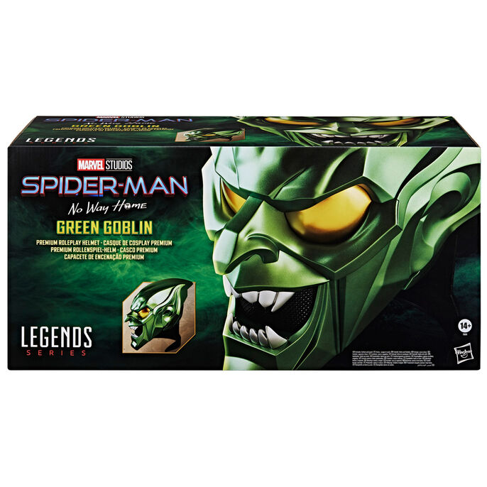Imagen de Casco Premium Duende Verde Spiderman No Way Home Marvel parte de nuestra colección en Espadas y más, sitio oficial.
