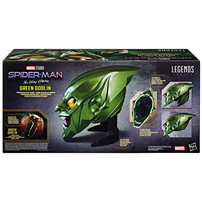 Imagen de Casco Premium Duende Verde Spiderman No Way Home Marvel parte de nuestra colección en Espadas y más, sitio oficial.