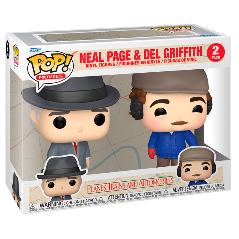 Imagen 1 - Blister 2 Figuras Pop Planes Trains And Automobiles Neal Page & Del Griffith