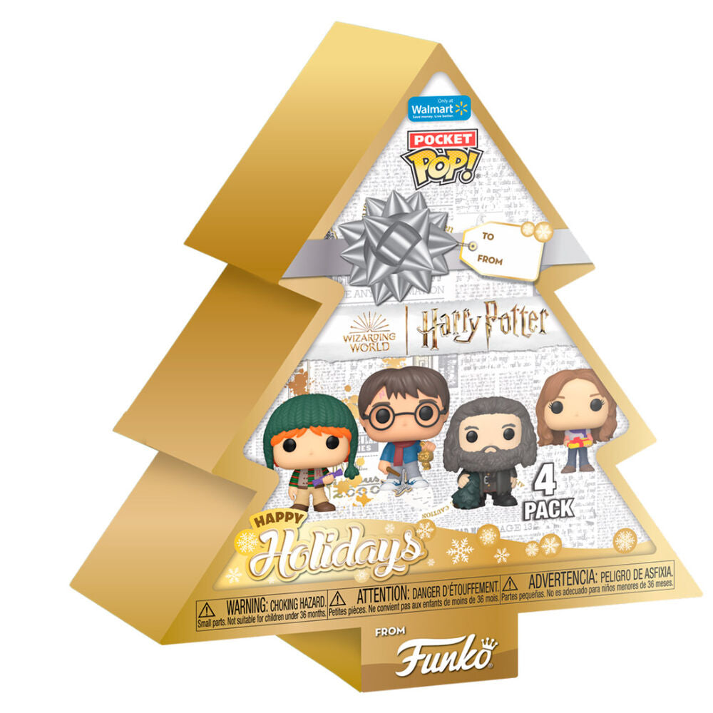 Imagen 1 - Arbol Con 4 Figuras Pocket Pop Harry Potter