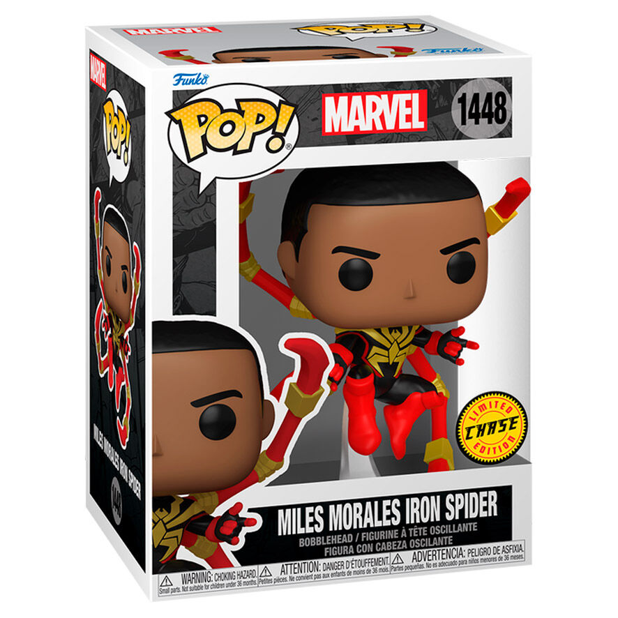Imagen 2 de Figura Pop Marvel Miles Morales Iron Spider Chase