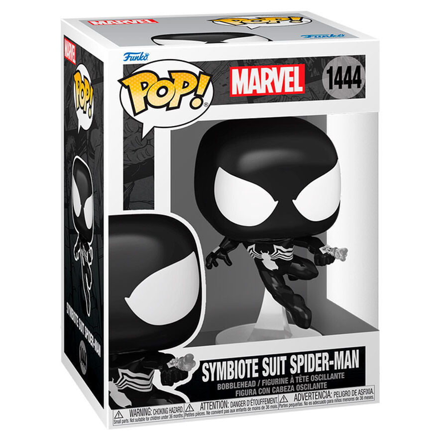 Imagen de Figura Pop Marvel Symbiote Suit Spider-man parte de nuestra colección en Espadas y más, sitio oficial.