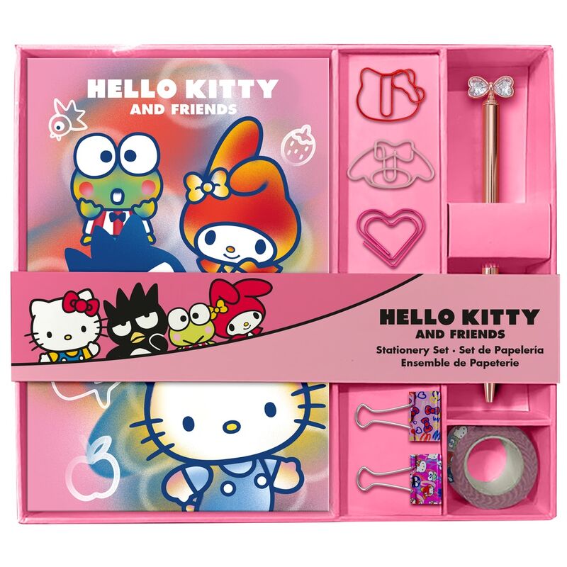 Imagen de Set Papeleria Cuaderno + Accesorios Hello Kitty parte de nuestra colección en Espadas y más, sitio oficial.