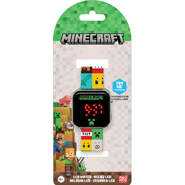 Imagen de Reloj Led Minecraft 2 parte de nuestra colección en Espadas y más, sitio oficial.