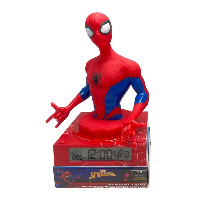 Imagen 2 - Lampara 3D Con Despertador Spiderman Marvel