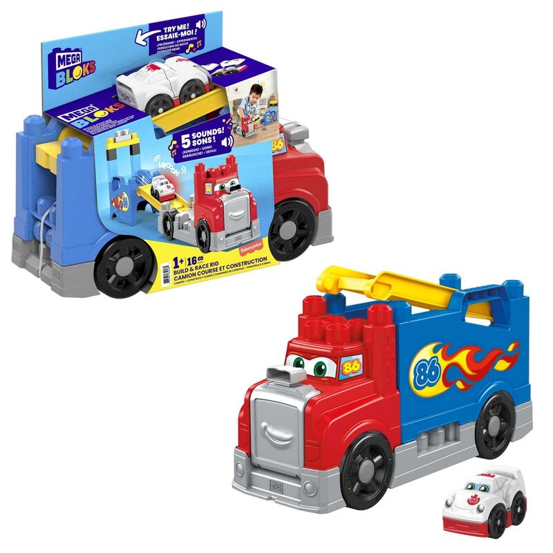 Imagen de Camion Carreras Y Construccion Mega Bloks 16Pzs parte de nuestra colección en Espadas y más, sitio oficial.