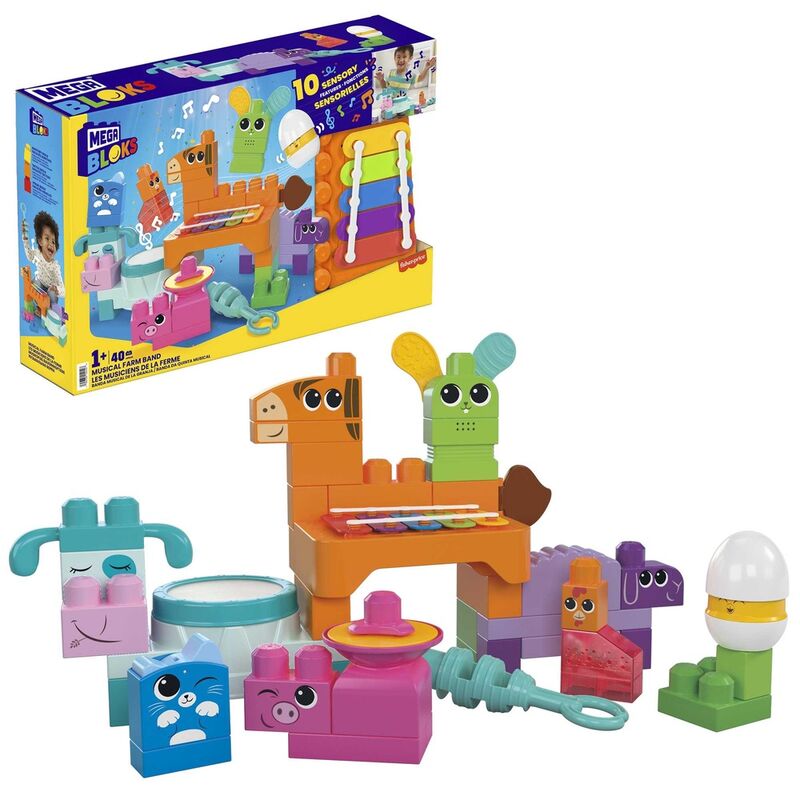 Imagen 1 - Banda Granja Musical Mega Bloks 45Pzs