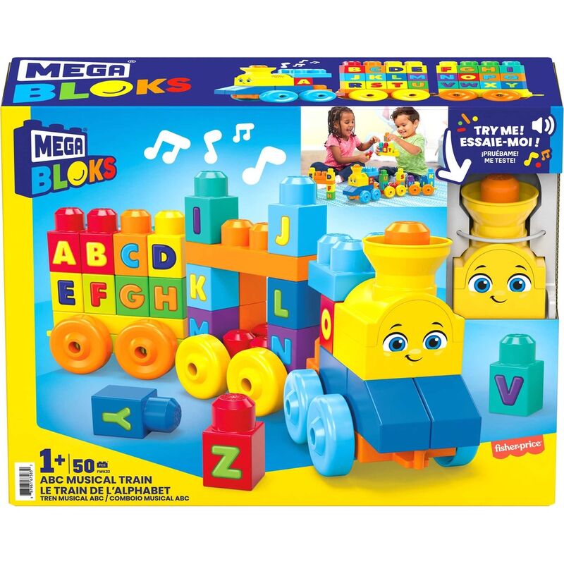 Imagen 2 - Tren Musical Abc Mega Bloks 50Pzs