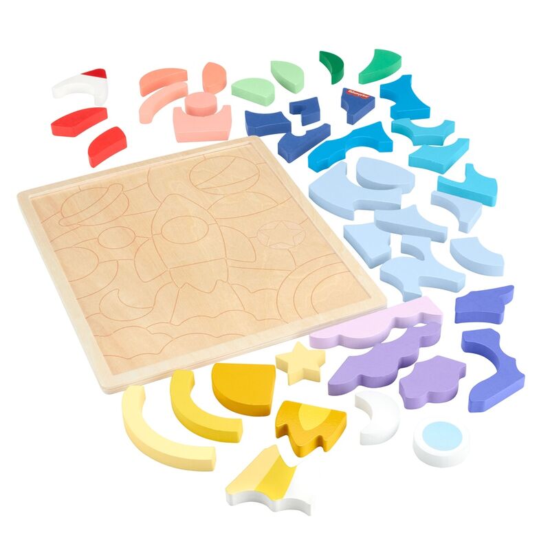 Imagen 3 - Puzzle Espacio Madera 42Pzs