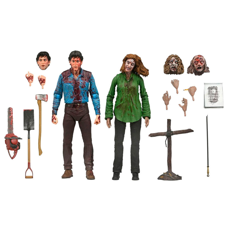 Imagen 1 - Set 2 Figuras Ultimate Bloody Ash & Cheryl Williams Evil Dead 18Cm
