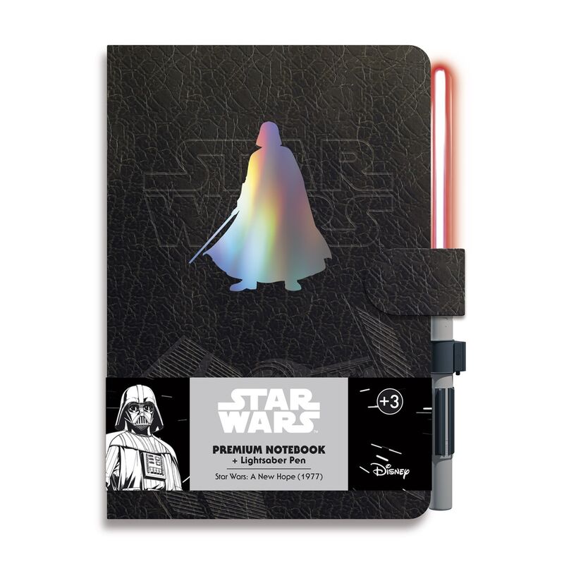 Imagen 1 de Cuaderno A5 Premium + Boligrafo Sable De Luz Darth Vader Star Wars