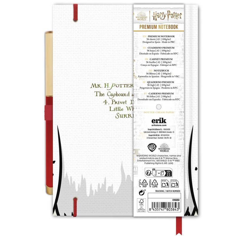 Imagen de Cuaderno A5 Premium + Boligrafo Hedwig Harry Potter parte de nuestra colección en Espadas y más, sitio oficial.
