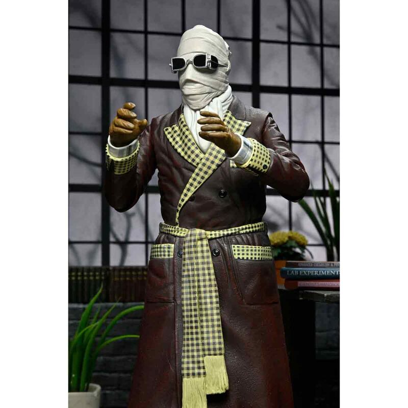Imagen 3 - Figura Ultimate Invisible Man Kemp House Color Version. The Invisible Man Universal Monsters 18Cm